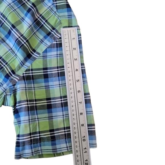 St. John's Bay Grn/Blk Plaid SS Shirt Sz S - Picture 7 of 8